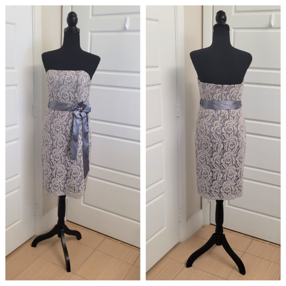 Size 12 silver-grey cocktail dress